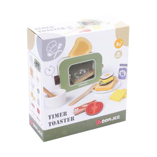 Wooden toaster with timer