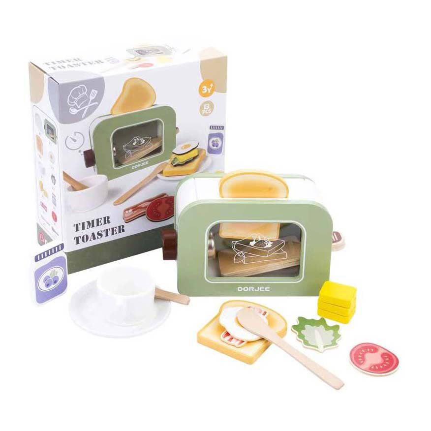 Wooden toaster with timer