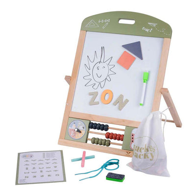 Houten tafel school- en whiteboard