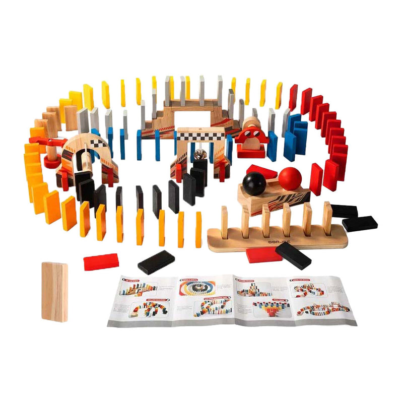 Dorjee Rally Dominesenen Wooden Play set 115 pezzi
