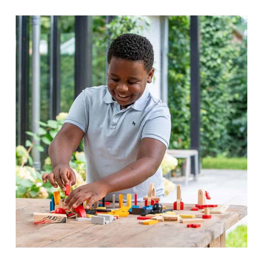 Dorjee Rally Dominesenen Wooden Play set 115 pezzi
