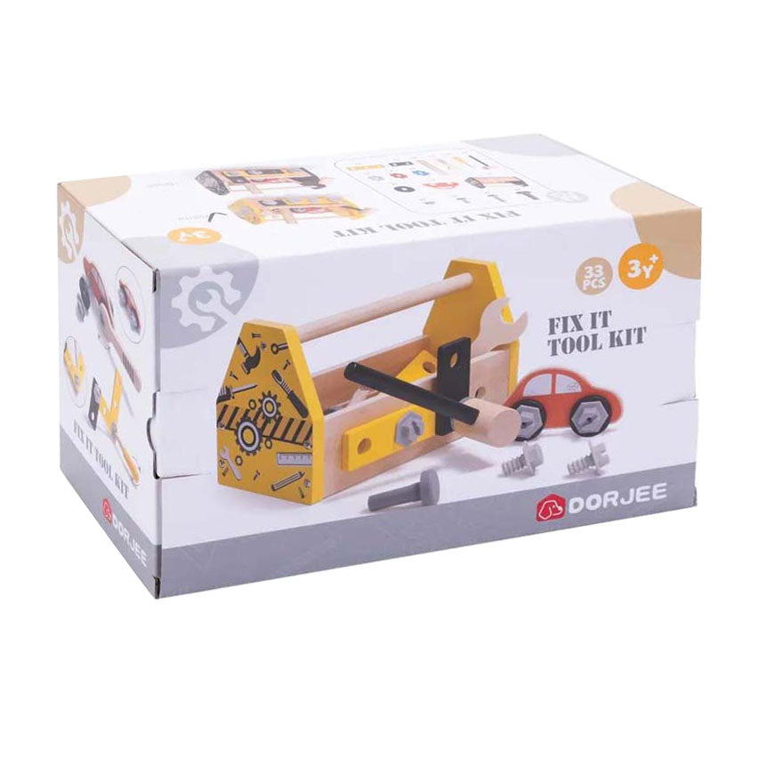 Dorjee Toolbox 33 pezzi junior legno giallo