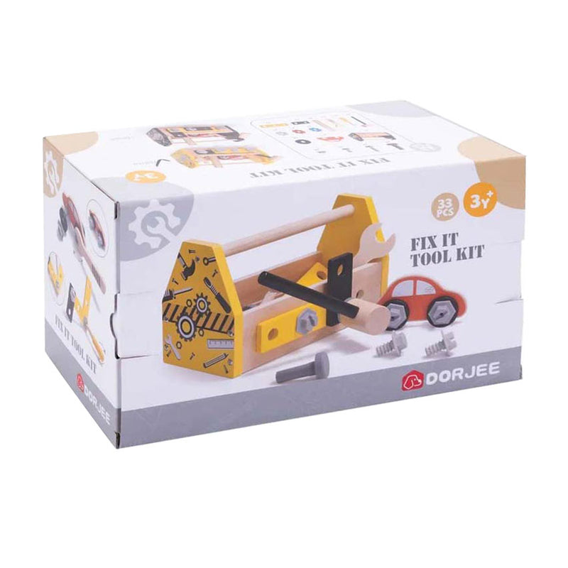 Dorjee Toolbox 33 piezas de madera junior amarillo