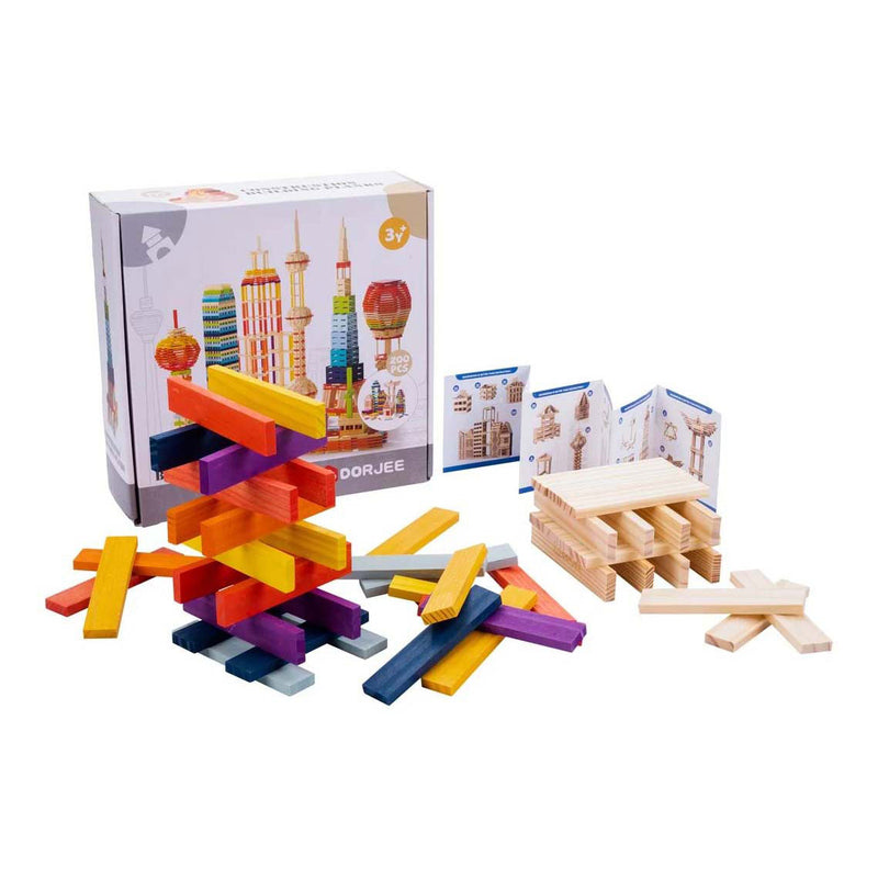 Houten bouwplankjes, 200st.
