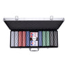Set poker in custodia argento - 500 fiches 11,5gr.