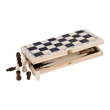 Cassetta in legno di scacchi e backgammon a lungo termine 30x16x4 cm - afbeelding 4
