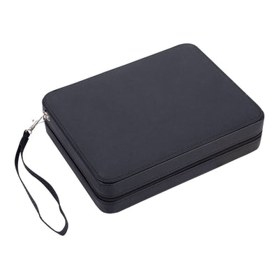 Juego de viaje de backgammon Engelhart con cremallera - negro