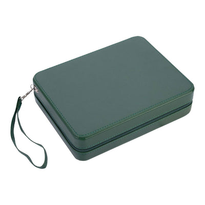 Juego de viaje de backgammon con cremallera - verde