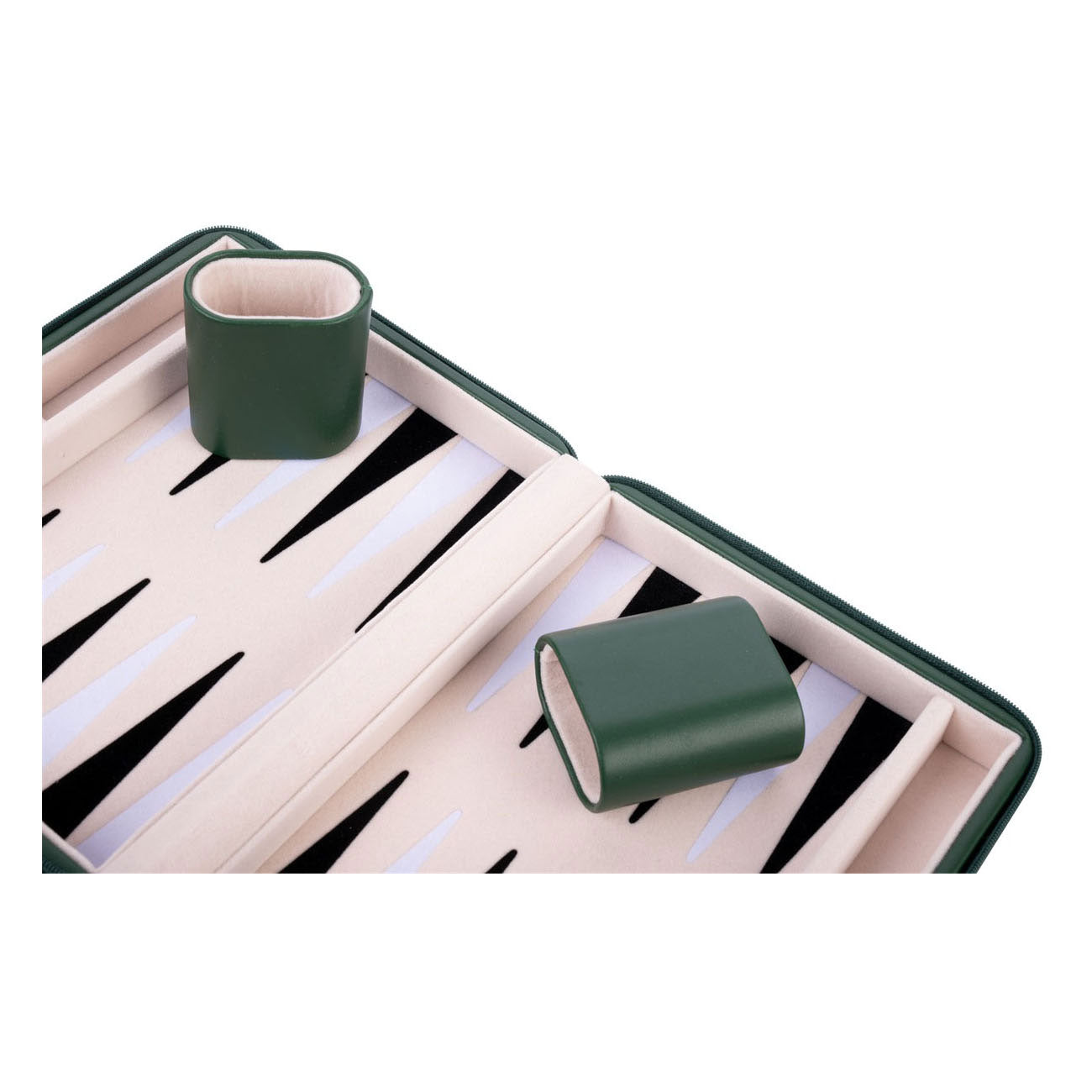 Gioco da viaggio Backgammon con cerniera - verde