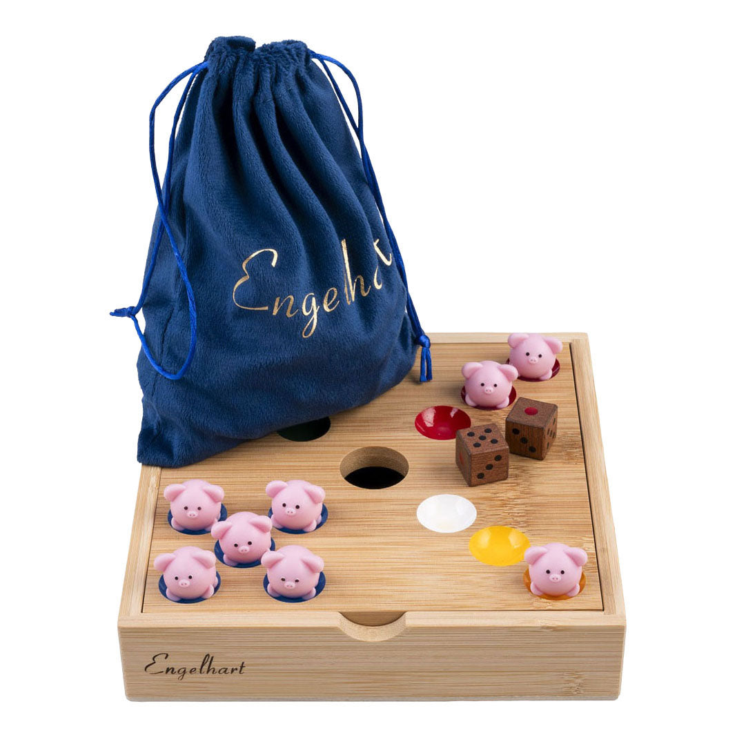 Gioco di maialini in bambù con maialini in silicone