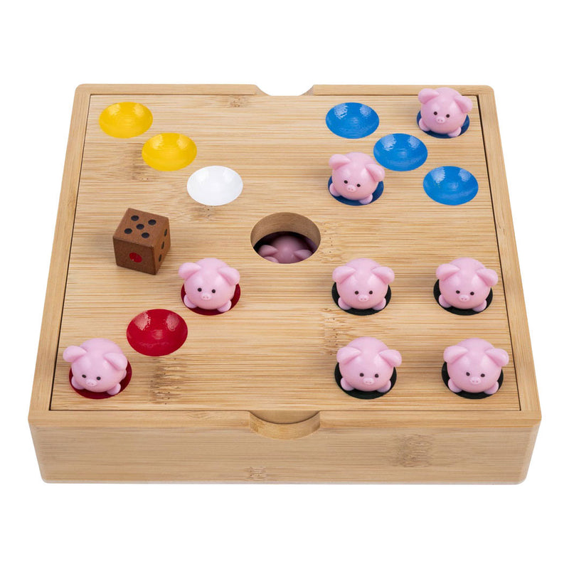 Gioco di maialini in bambù con maialini in silicone
