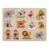 Puzzle con bottoni Zoo - 12 pezzi.