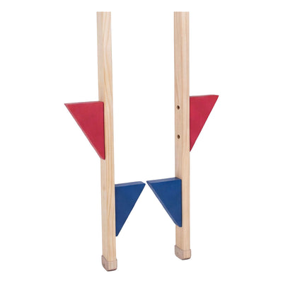 Engelhart zancos de madera con juego de reposapiés de colores