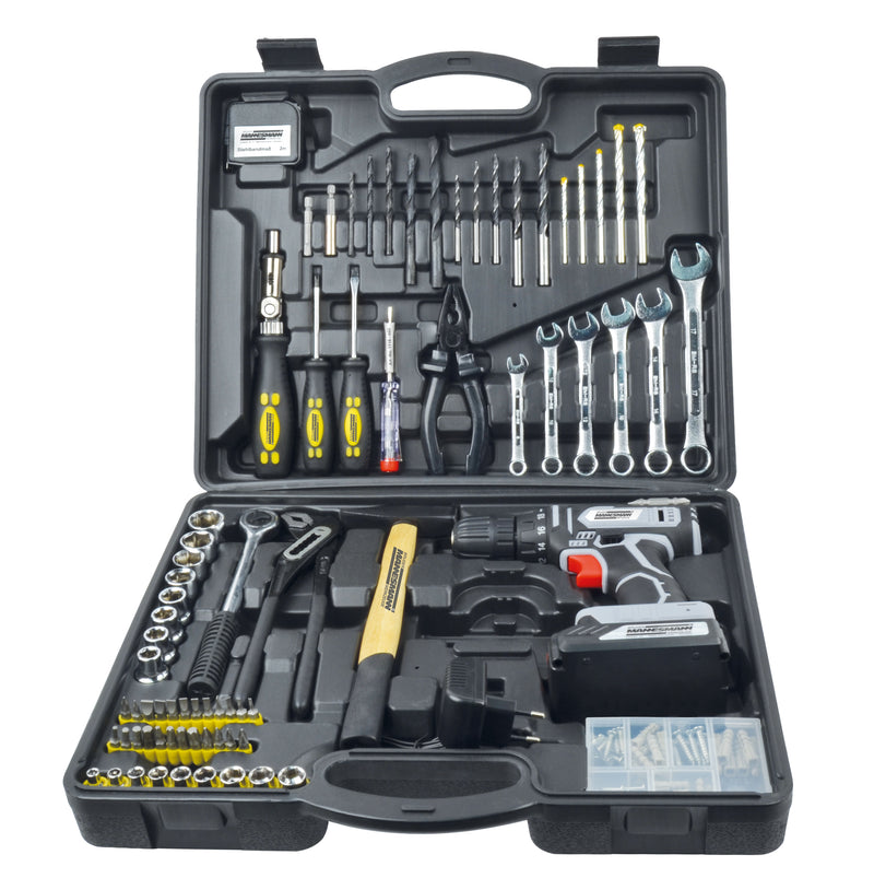Brüder Mannesmann Brüder Mannesmann 75 Part Tool set con oído inalámbrico 20 V, 1.3 AH