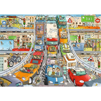 Fumetti puzzle Ravensburger - caos del traffico 1000 pezzi.