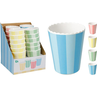 Excellent houseware cup melamine ø8xh10cm stripe