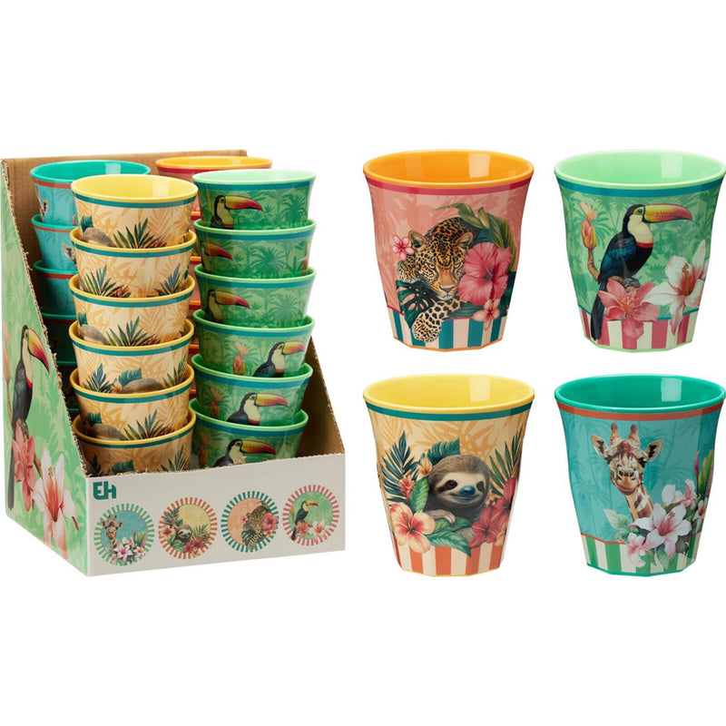 Excelente menaje para el hogar taza melamina ø8,8xh9cm tropical