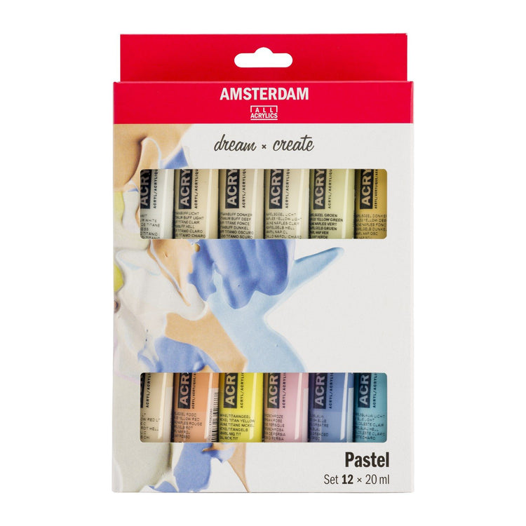 Amsterdam all acrylics amsterdam • standard series acrylic paint pastel set 12x20ml