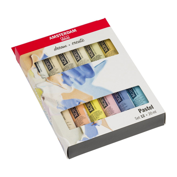 Amsterdam all acrylics amsterdam • standard series acrylic paint pastel set 12x20ml