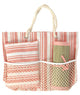 Beach bag with beach mat and pillow