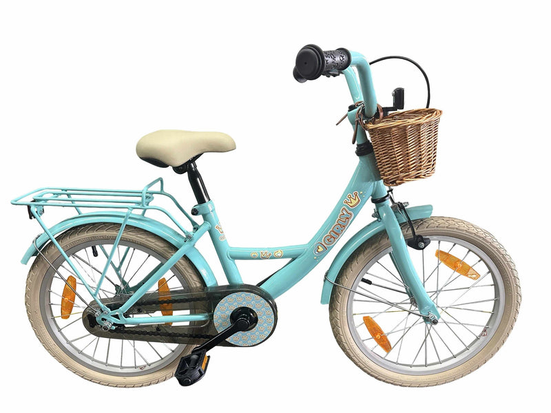 Bicicletta per bambini Bikefun da ragazza 18 pollici - con cestino e mozzo freno - blu
