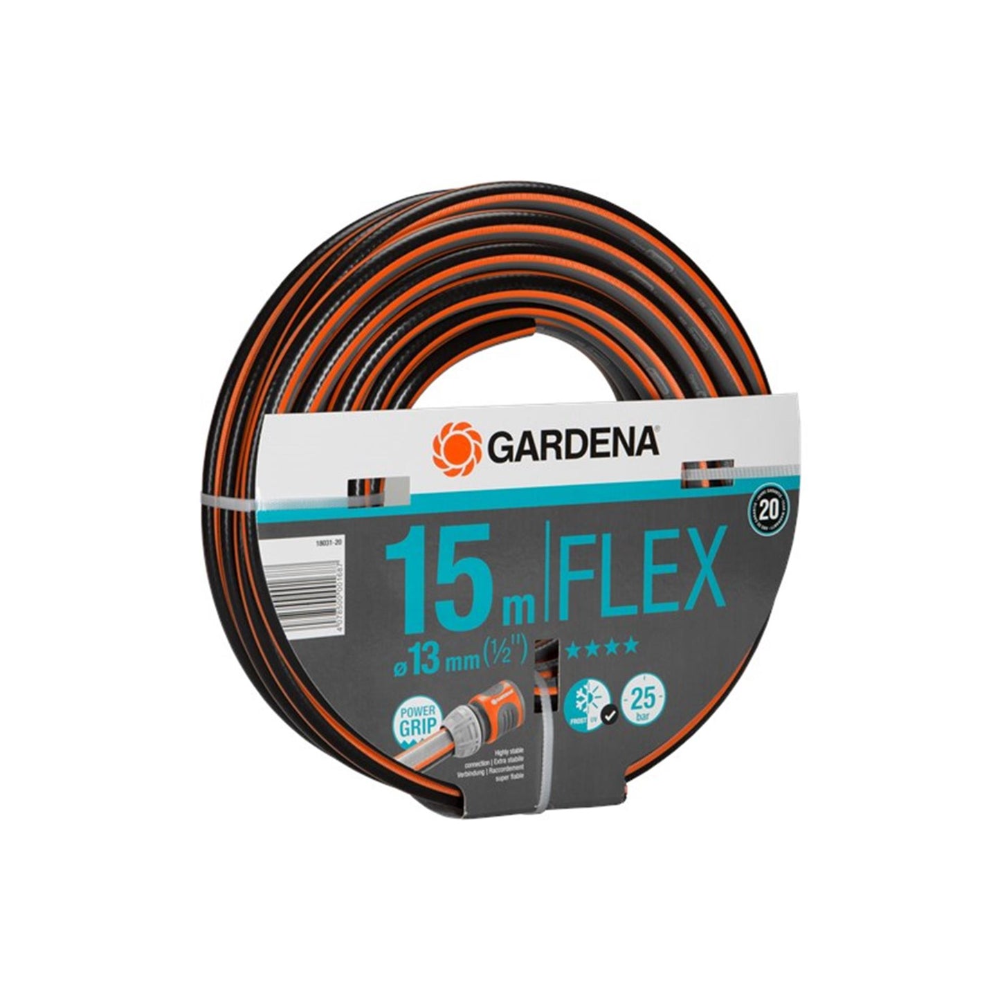Gardena comfort flex slang 13 mm (1 2 ) (zwart oranje, 18031-20, 15 m)