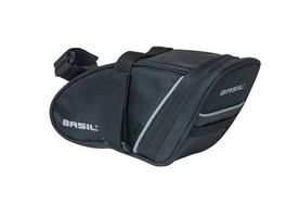 Saddle Bag Basil Sport Design M, Repelente de agua, negro, 1L