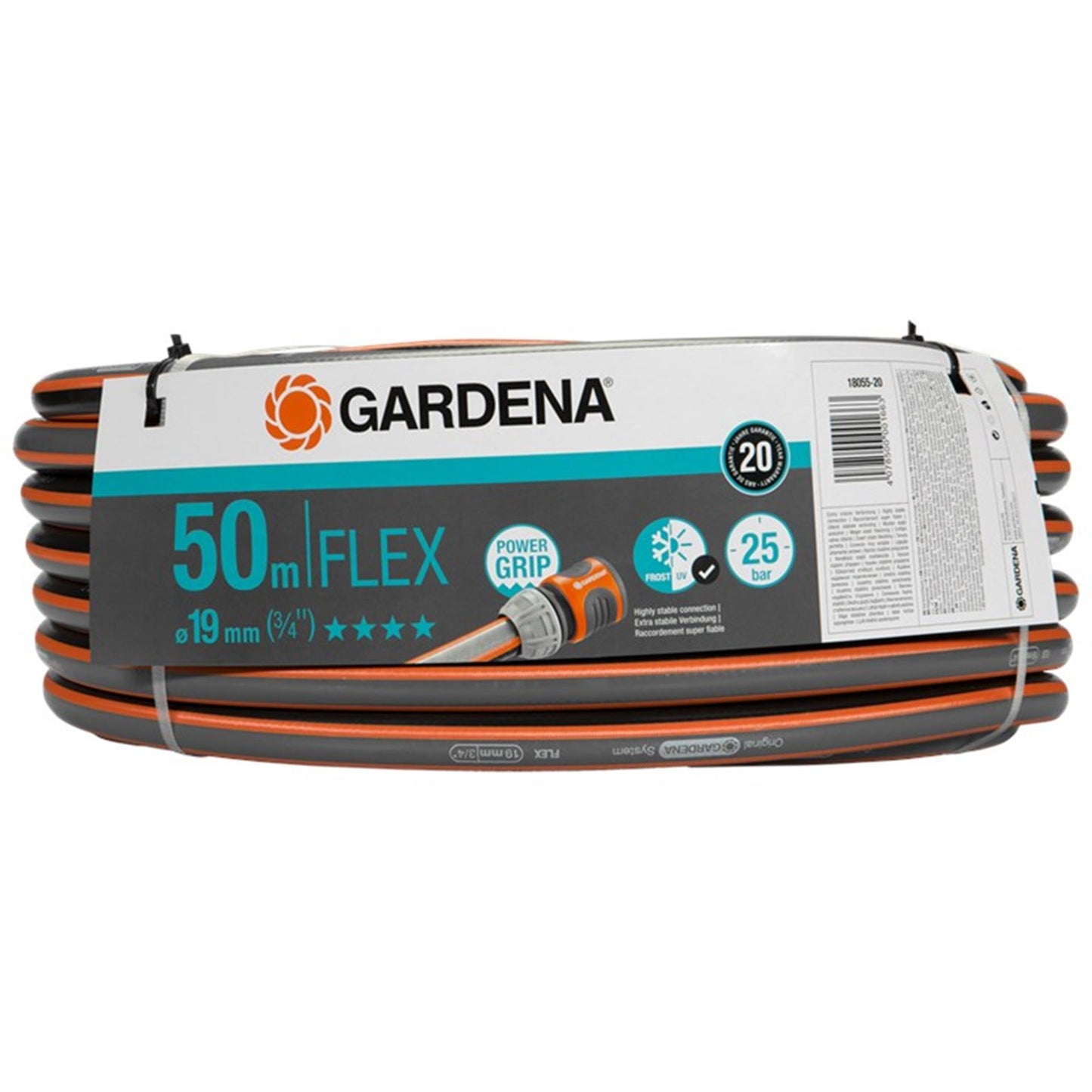 Gardena comfort flex slang 19 mm (3 4 ) (zwart oranje, 18055-20, 50 m)