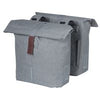Basil Bolsa de bicicleta doble City Gray, repelente al agua, adecuado para bicicletas electrónicas, reflectantes, 28-32L