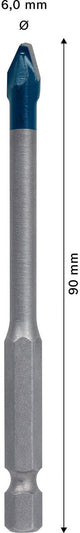 Bosch expert hex-9 hardkeramische boor 6 x 90 mm - 2608900590
