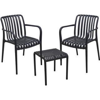 Set da giardino 3 pezzi di altre marche nero