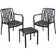 Set da giardino 3 pezzi di altre marche nero