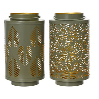 Lantern Metal Green 2 Assorti 24 cm