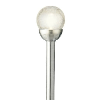 Solarlamp Garden Stack Bola de vidrio de acero inoxidable transparente