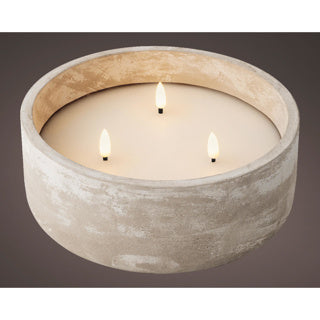 Vela LED Concreto exterior Diapositiva 20 cm x altura 8 cm