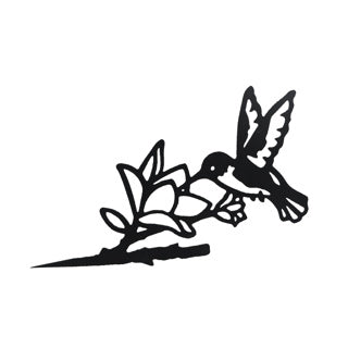 Garden Plug Kolibri Black Metal 36x0.05x21 cm