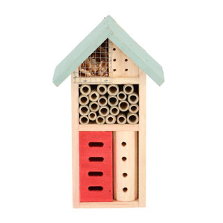 Design ESSCHERT ESSCHERT Design Insect Hotel 9x15x26 CM Naturel Mintgroen Red