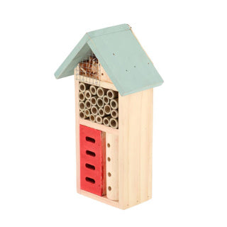 Design ESSCHERT ESSCHERT Design Insect Hotel 9x15x26 CM Naturel Mintgroen Red