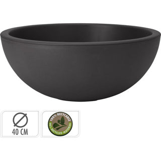 Garden Garden Plantotpot Flower Pot in plastica rotonda antracite 40x16 all'esterno