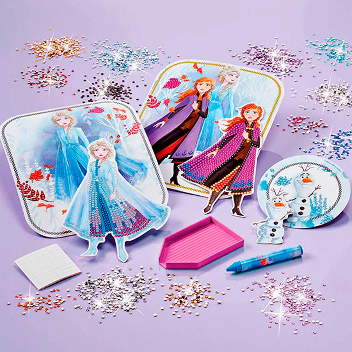 Totum Disney Frozen 2 - Tarjetas 3D con diamantes de imitación