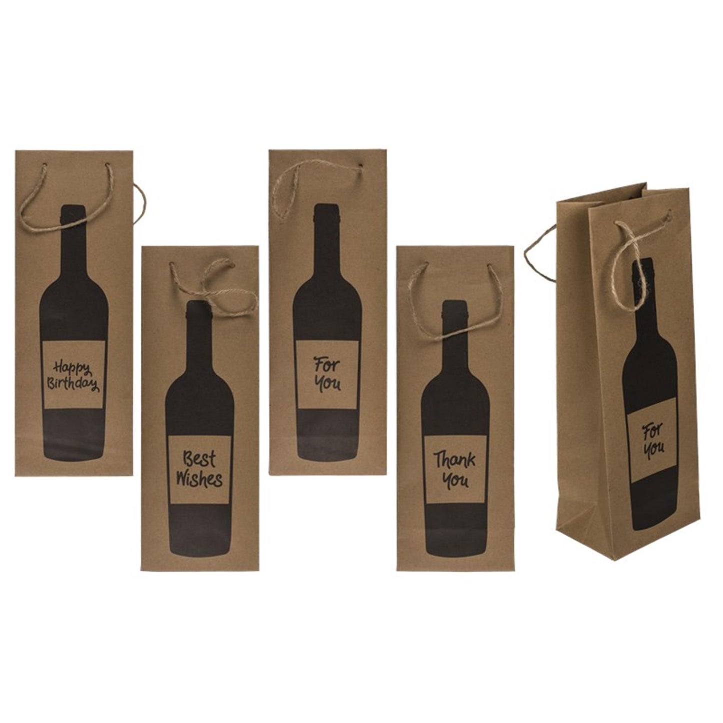 Borsa per bottiglia di vino Ootb in carta 12,5x9x35 cm