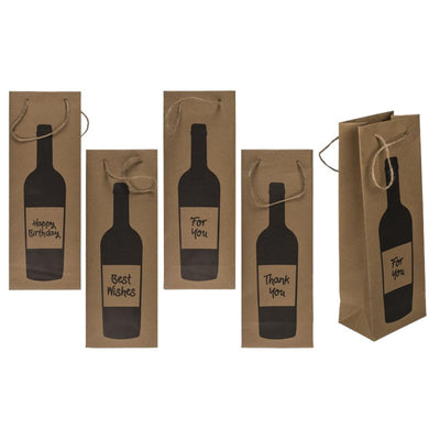 Ootb bolsa para botella de vino papel 12.5x9x35cm