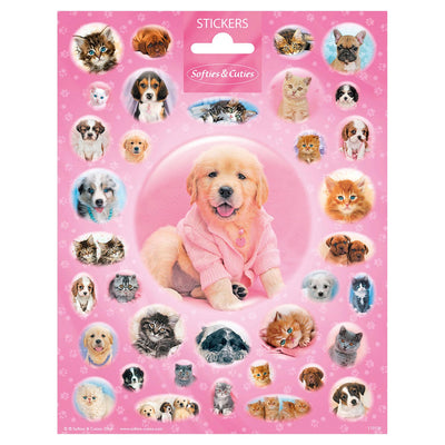 Totum stickervel cutie puppies en kittens