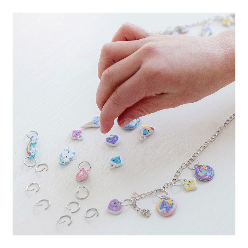Pulseras de encanto hinchazón de unicornio