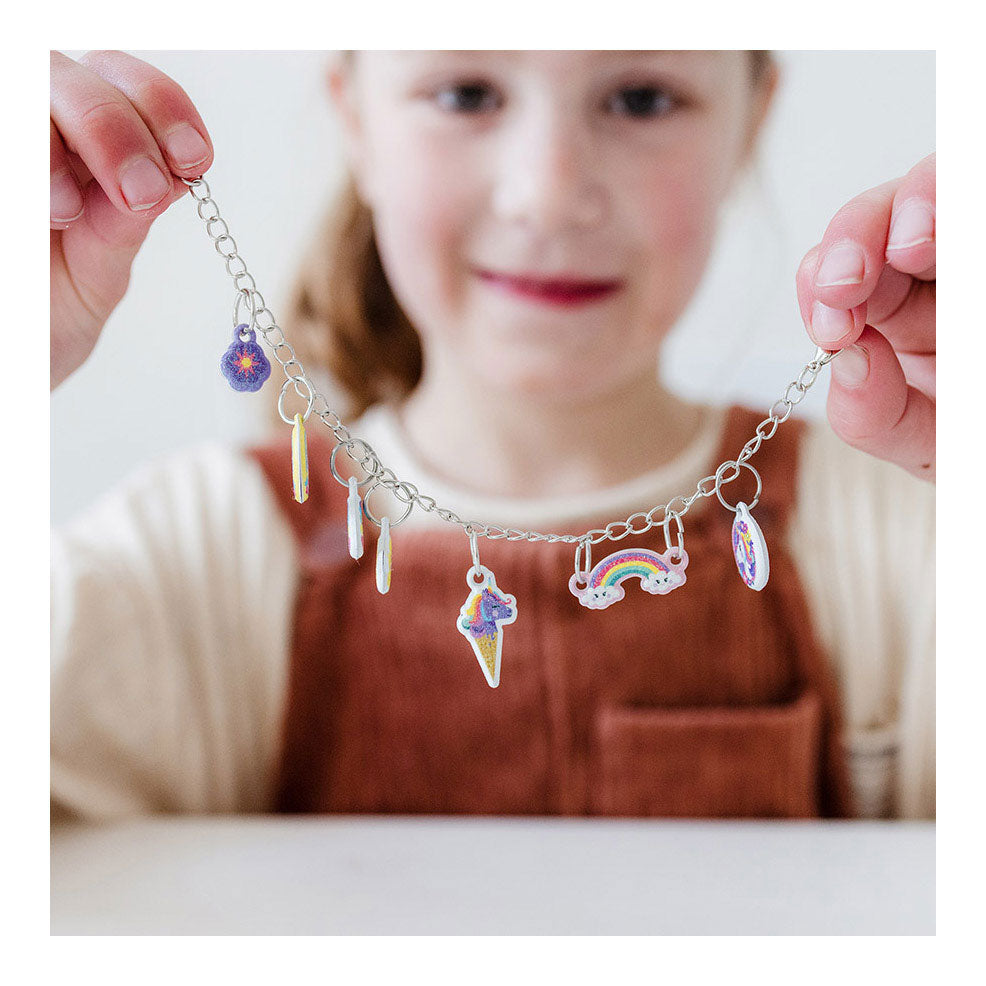 Pulseras de encanto hinchazón de unicornio