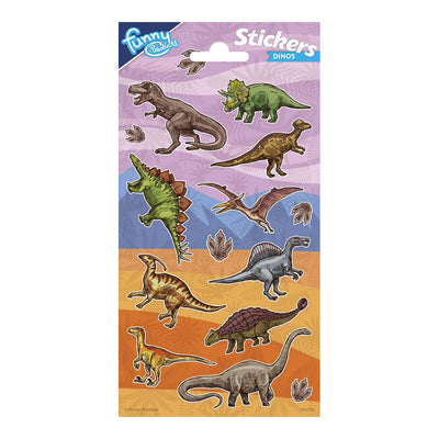 Totum stickervel dinosaurus, 14st.