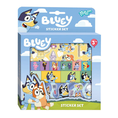 Totum bluey sticker set con sfondo di gioco