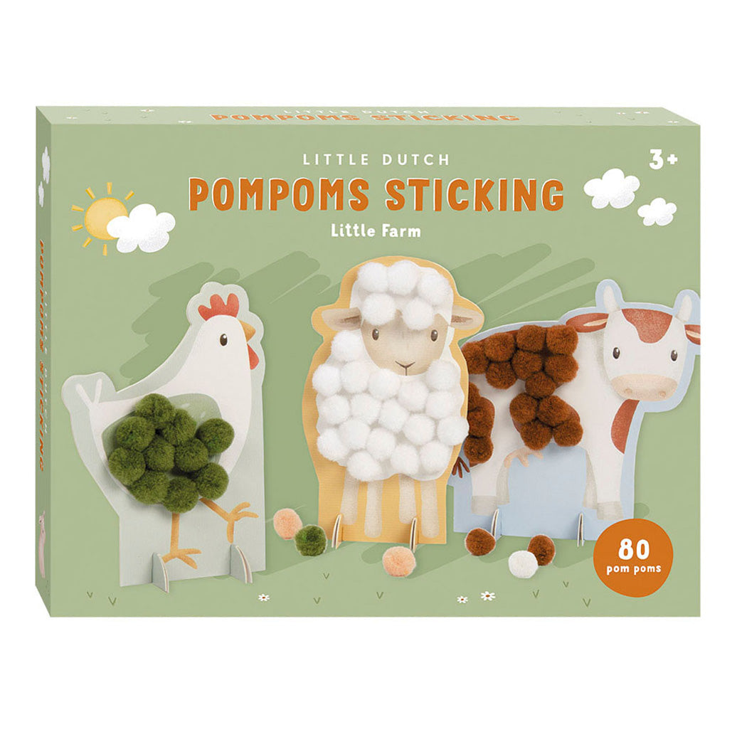 Little dutch pompom plakken little farm