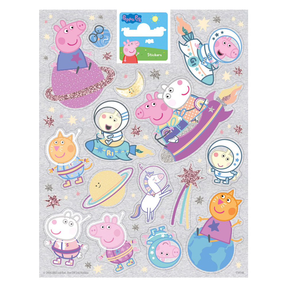 Totum stickervel groot peppa pig