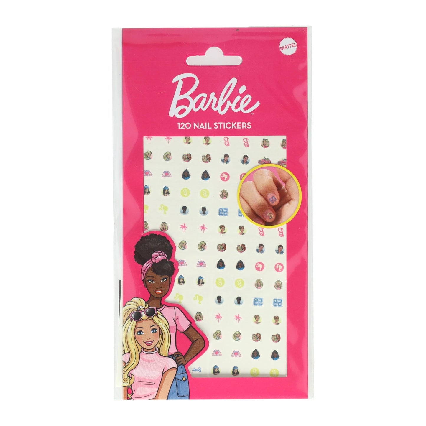 Creative Craft Group Stickers de uñas Barbie, 120º.
